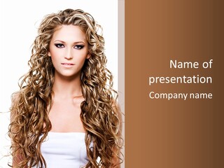 Hair Portrait Sensual PowerPoint Template