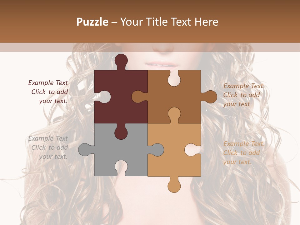 Hair Portrait Sensual PowerPoint Template