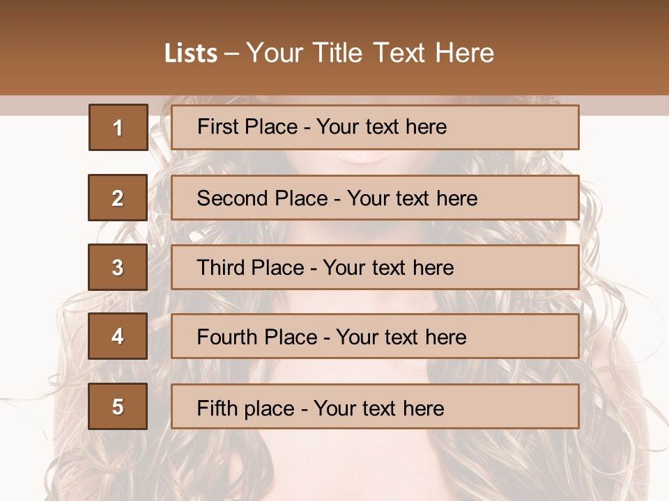 Hair Portrait Sensual PowerPoint Template