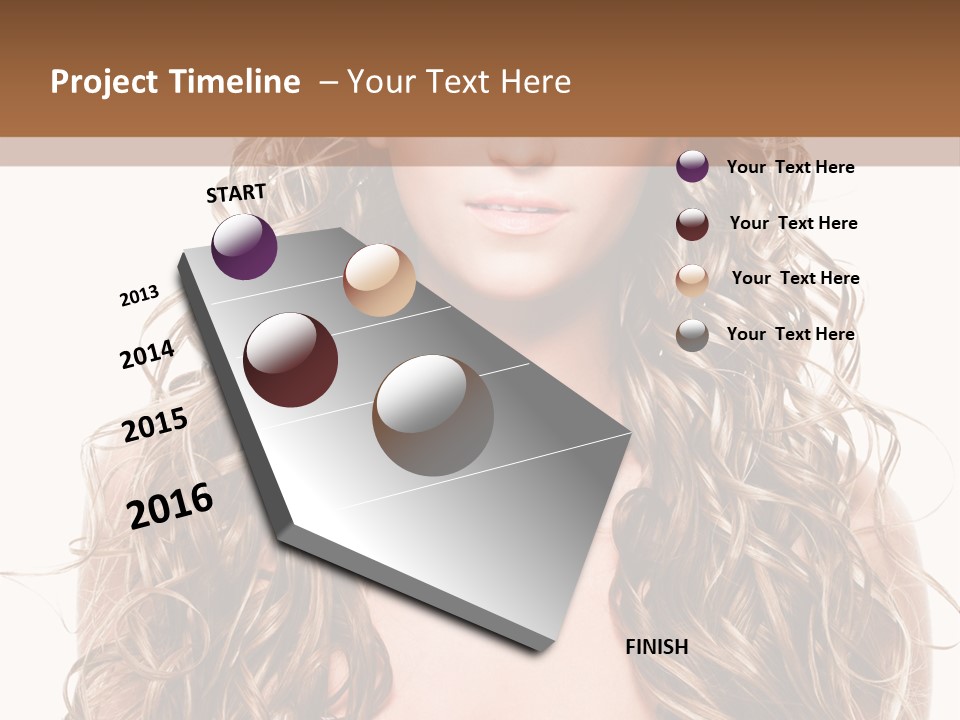 Hair Portrait Sensual PowerPoint Template