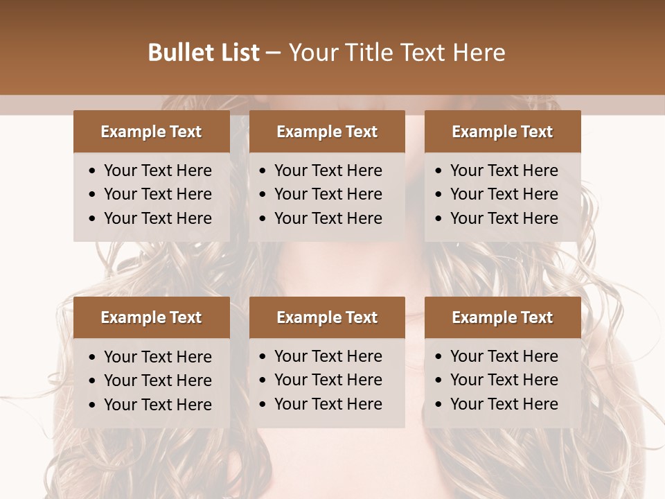 Hair Portrait Sensual PowerPoint Template