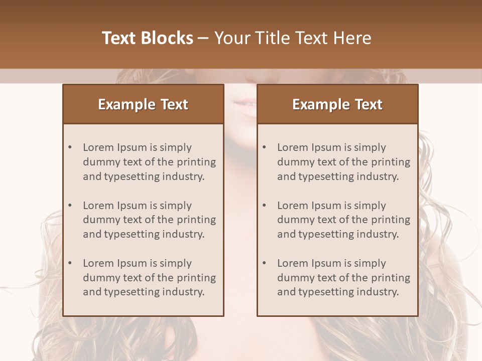 Hair Portrait Sensual PowerPoint Template