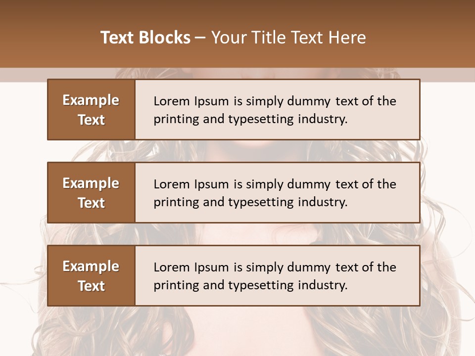 Hair Portrait Sensual PowerPoint Template