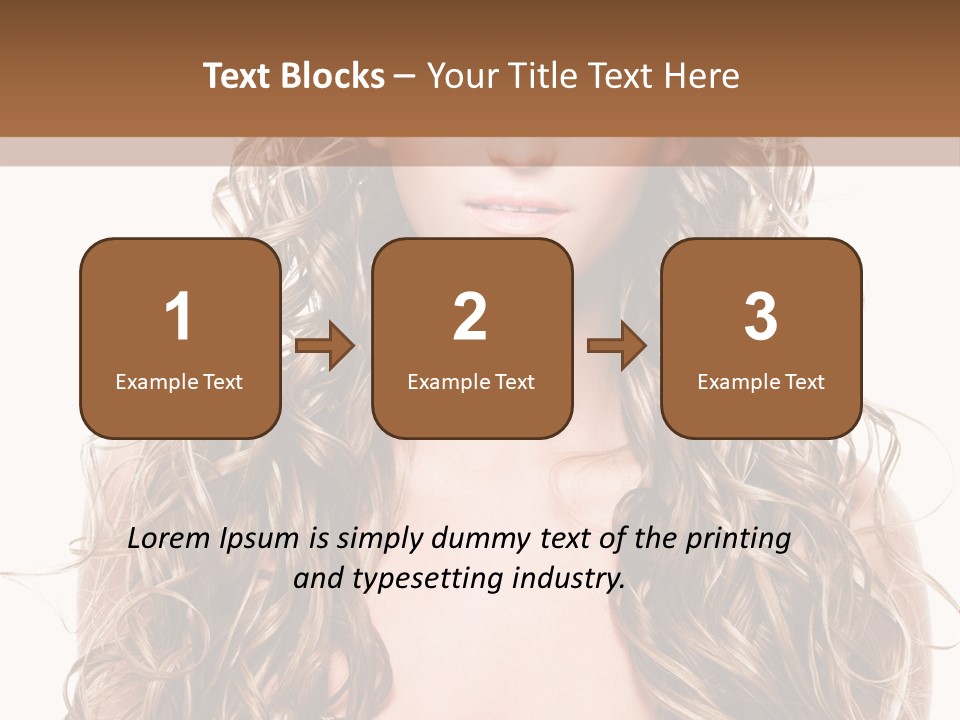 Hair Portrait Sensual PowerPoint Template