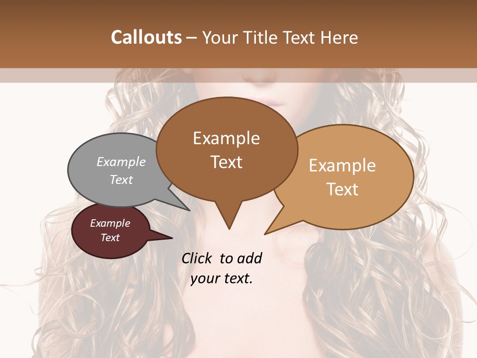 Hair Portrait Sensual PowerPoint Template