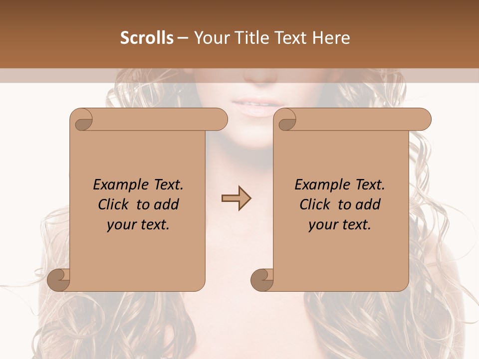 Hair Portrait Sensual PowerPoint Template