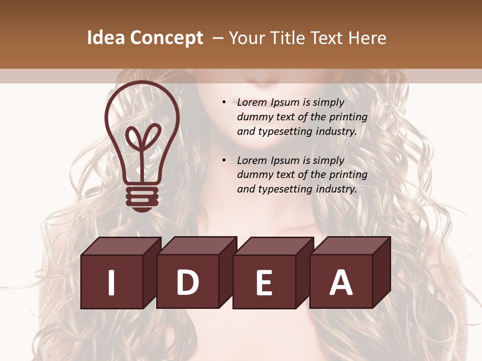 Hair Portrait Sensual PowerPoint Template