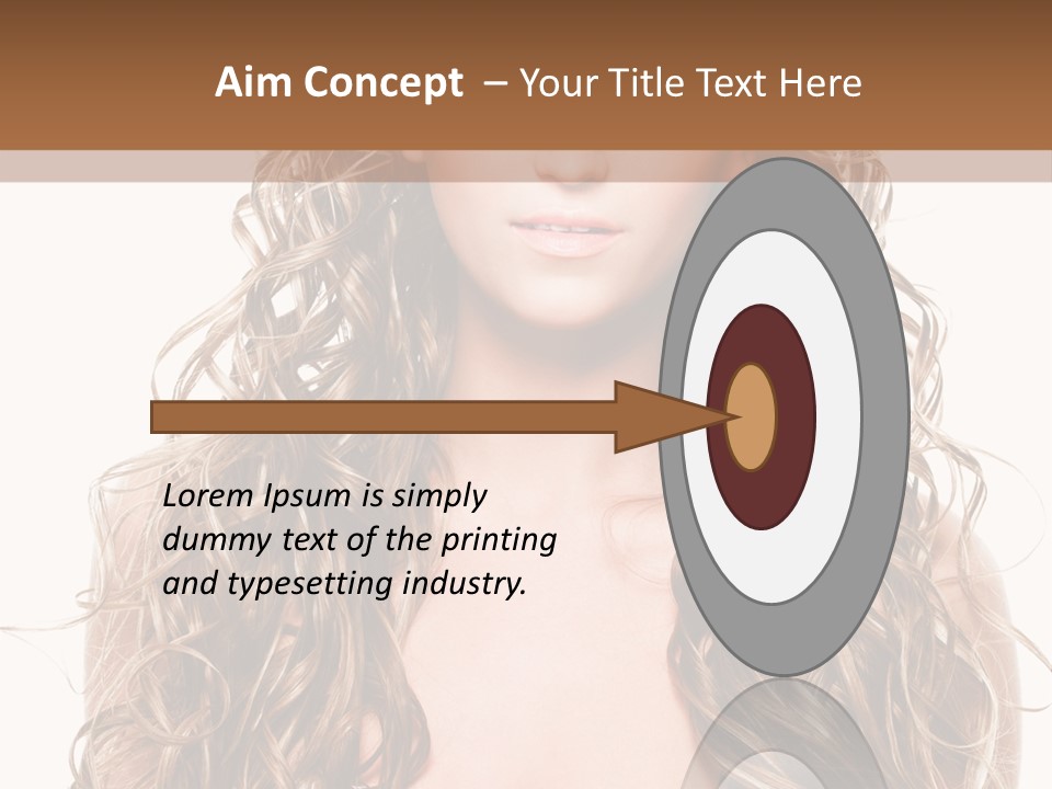 Hair Portrait Sensual PowerPoint Template