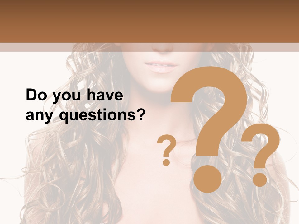 Hair Portrait Sensual PowerPoint Template