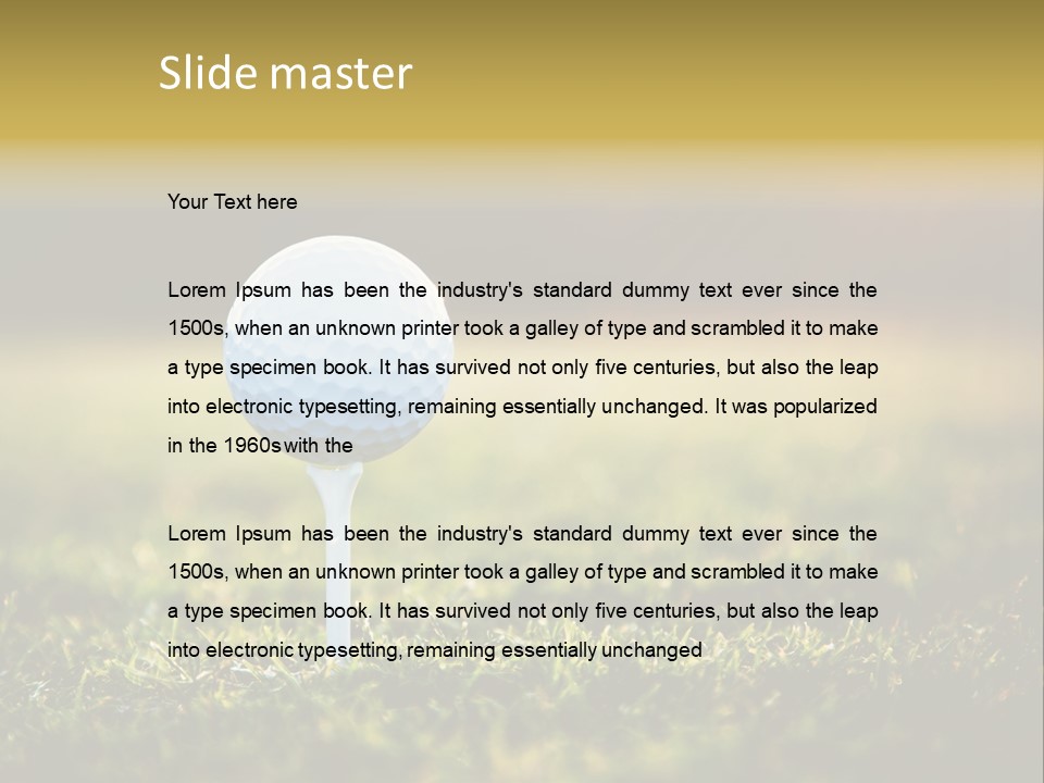 Goal Detail Fairway PowerPoint Template