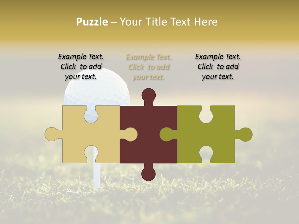 Goal Detail Fairway PowerPoint Template