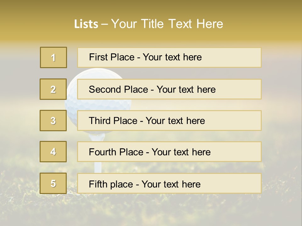 Goal Detail Fairway PowerPoint Template