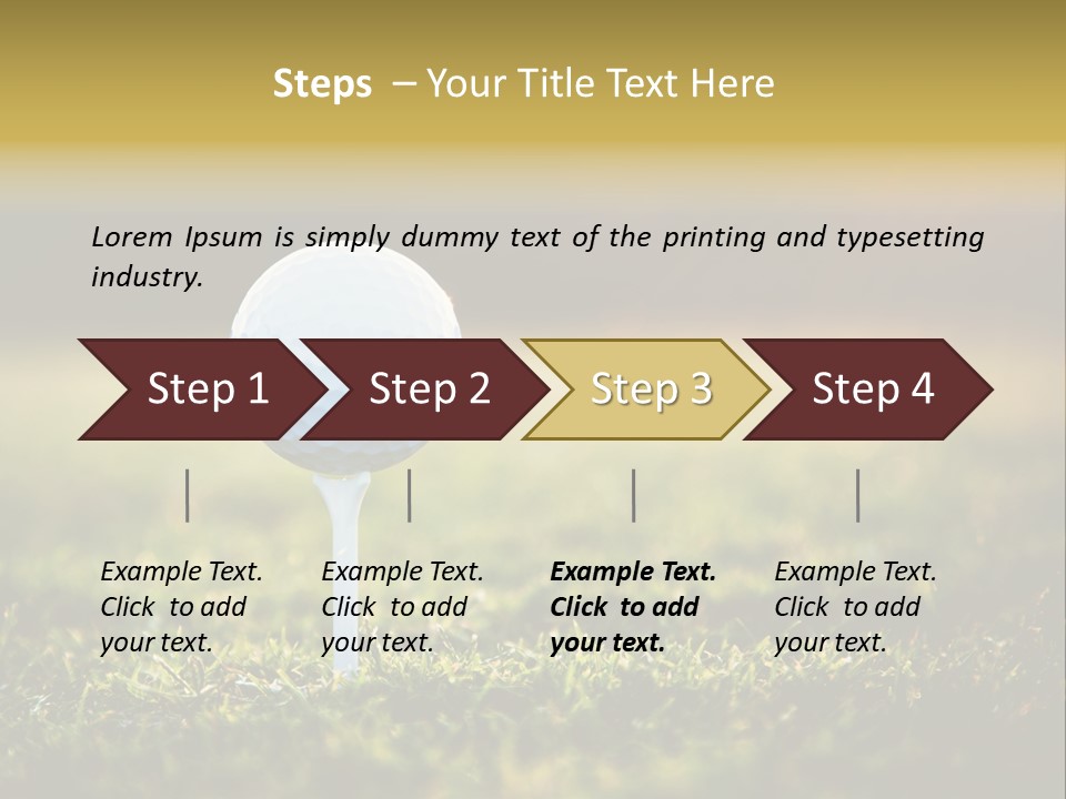 Goal Detail Fairway PowerPoint Template