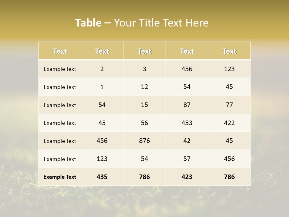 Goal Detail Fairway PowerPoint Template