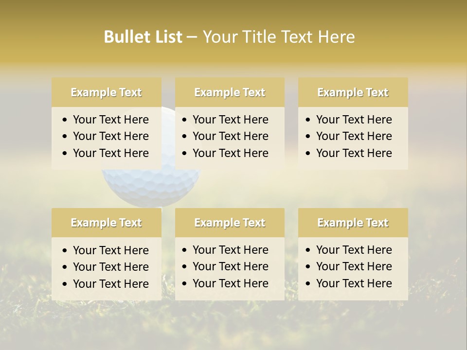 Goal Detail Fairway PowerPoint Template