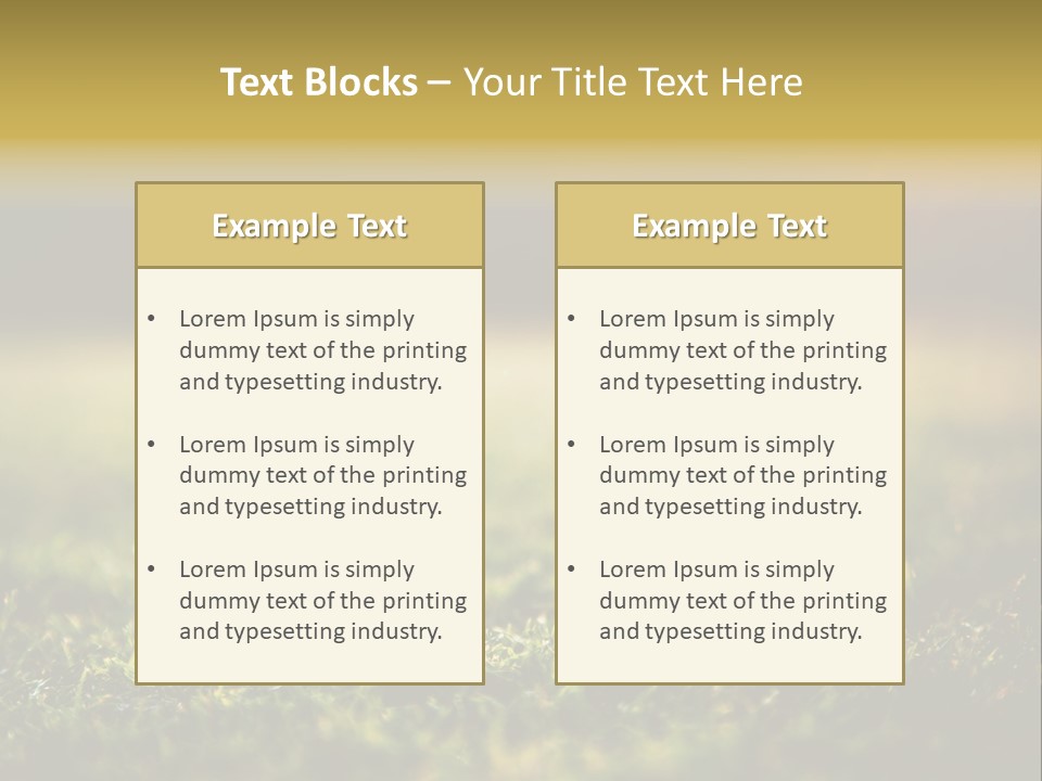 Goal Detail Fairway PowerPoint Template
