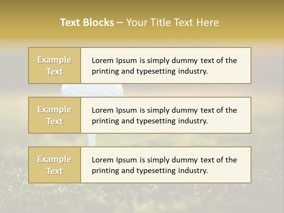 Goal Detail Fairway PowerPoint Template