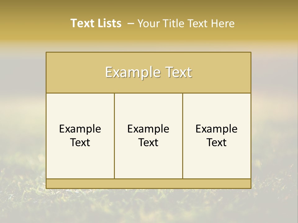 Goal Detail Fairway PowerPoint Template