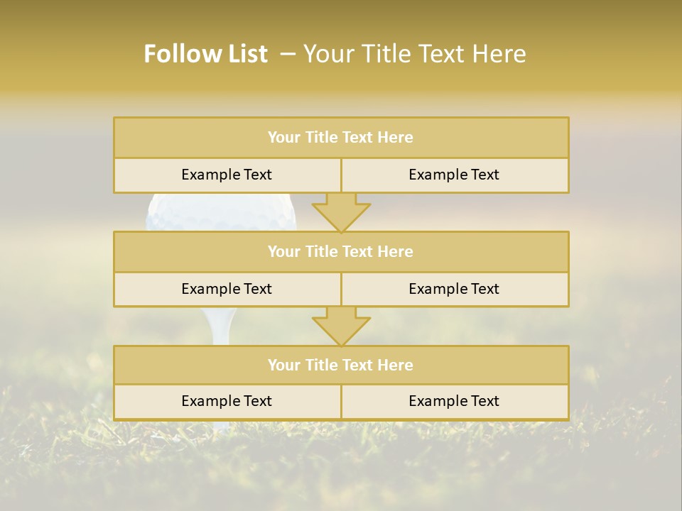 Goal Detail Fairway PowerPoint Template
