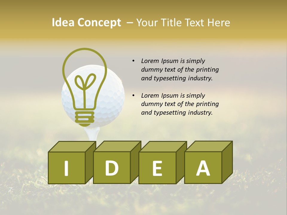 Goal Detail Fairway PowerPoint Template