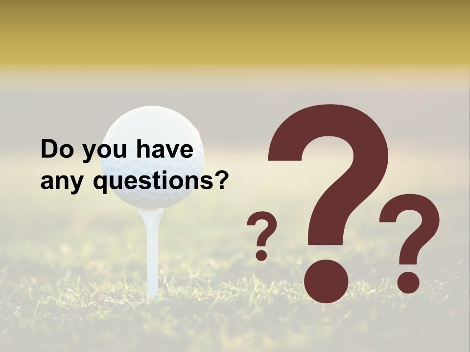 Goal Detail Fairway PowerPoint Template