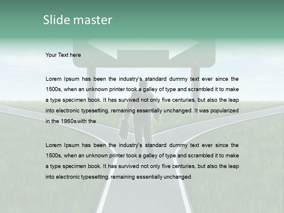 Employment Thoroughfare Horizon PowerPoint Template