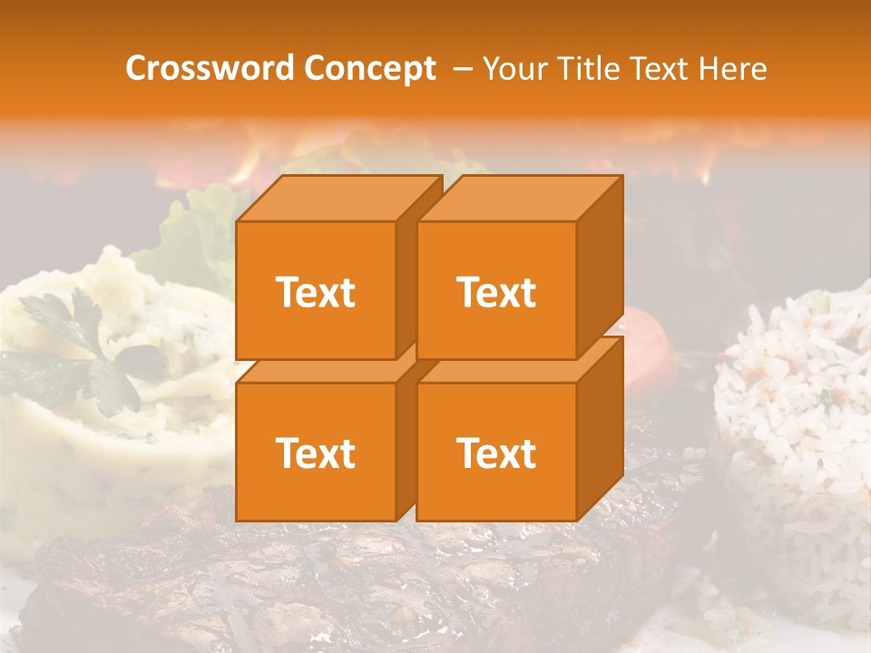 Fire Potato Meal PowerPoint Template