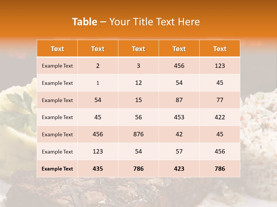 Fire Potato Meal PowerPoint Template