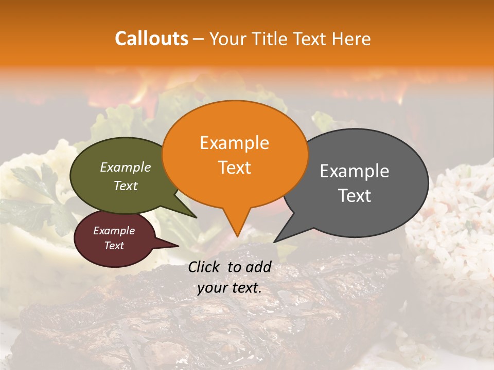 Fire Potato Meal PowerPoint Template