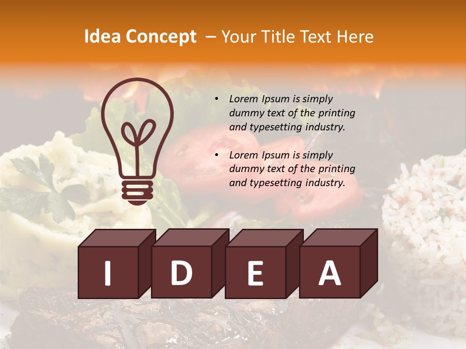 Fire Potato Meal PowerPoint Template