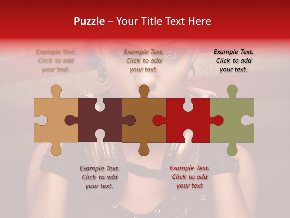 Attractive Headphone Grunge PowerPoint Template