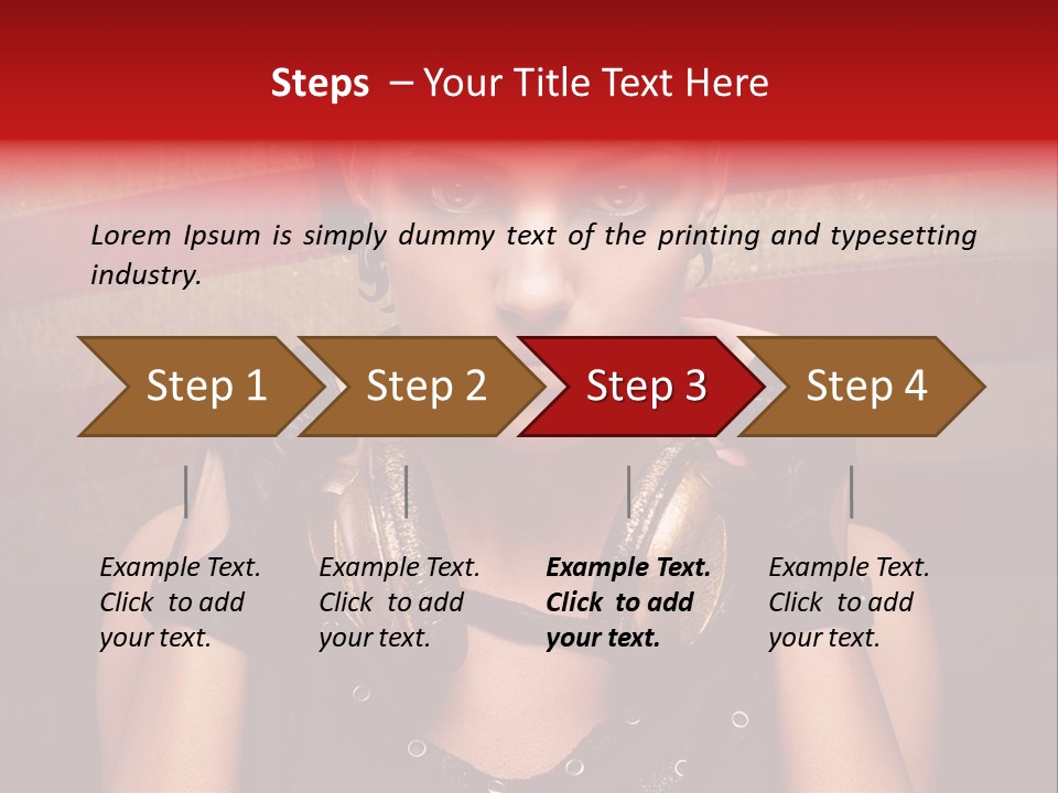 Attractive Headphone Grunge PowerPoint Template