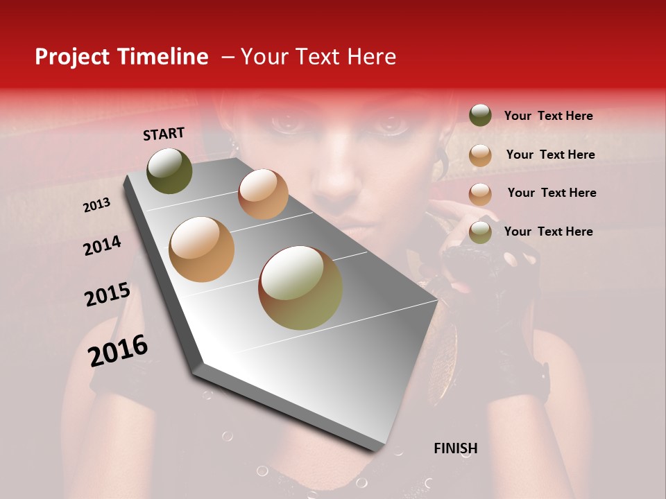 Attractive Headphone Grunge PowerPoint Template