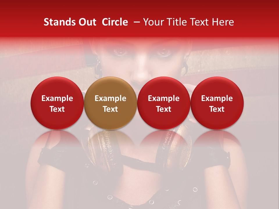 Attractive Headphone Grunge PowerPoint Template