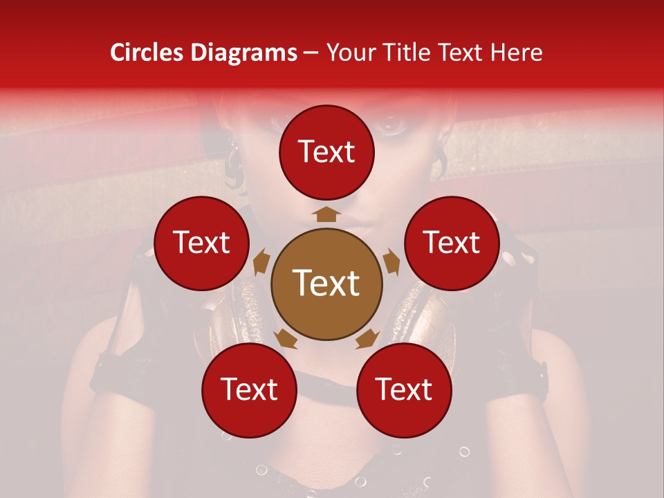 Attractive Headphone Grunge PowerPoint Template