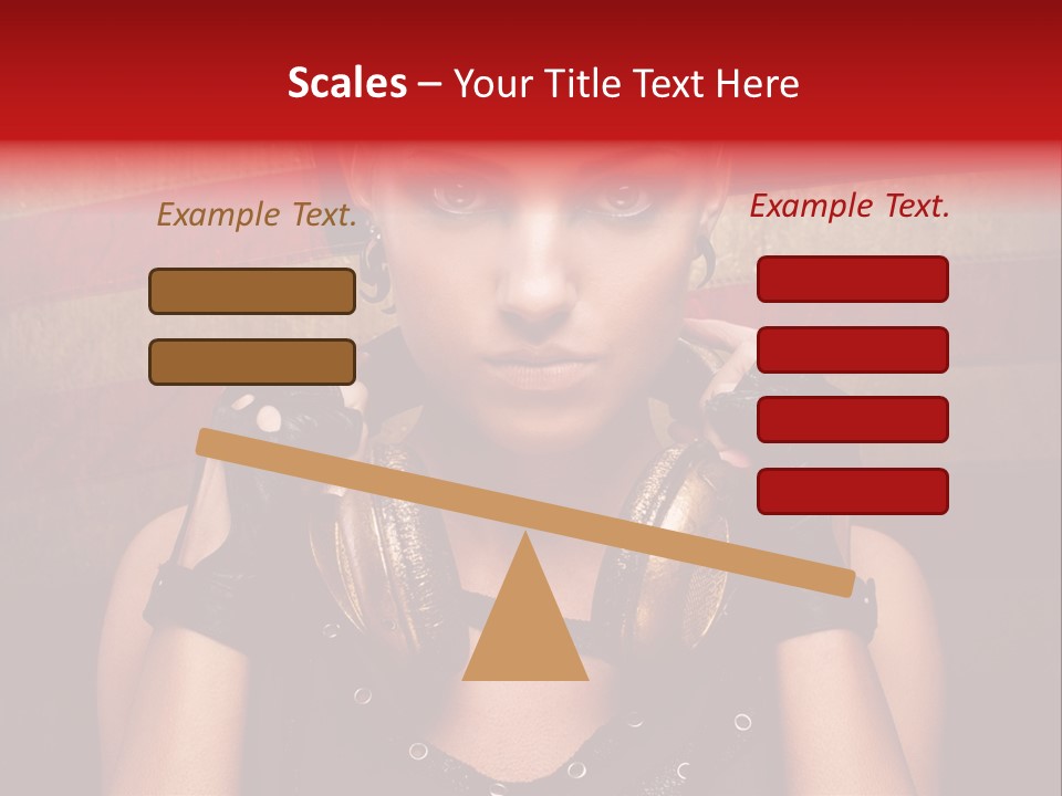 Attractive Headphone Grunge PowerPoint Template