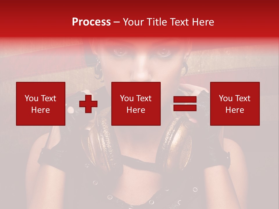 Attractive Headphone Grunge PowerPoint Template