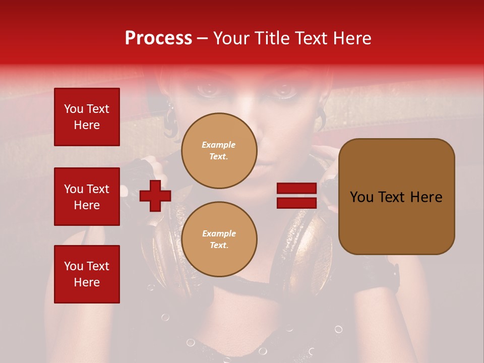 Attractive Headphone Grunge PowerPoint Template