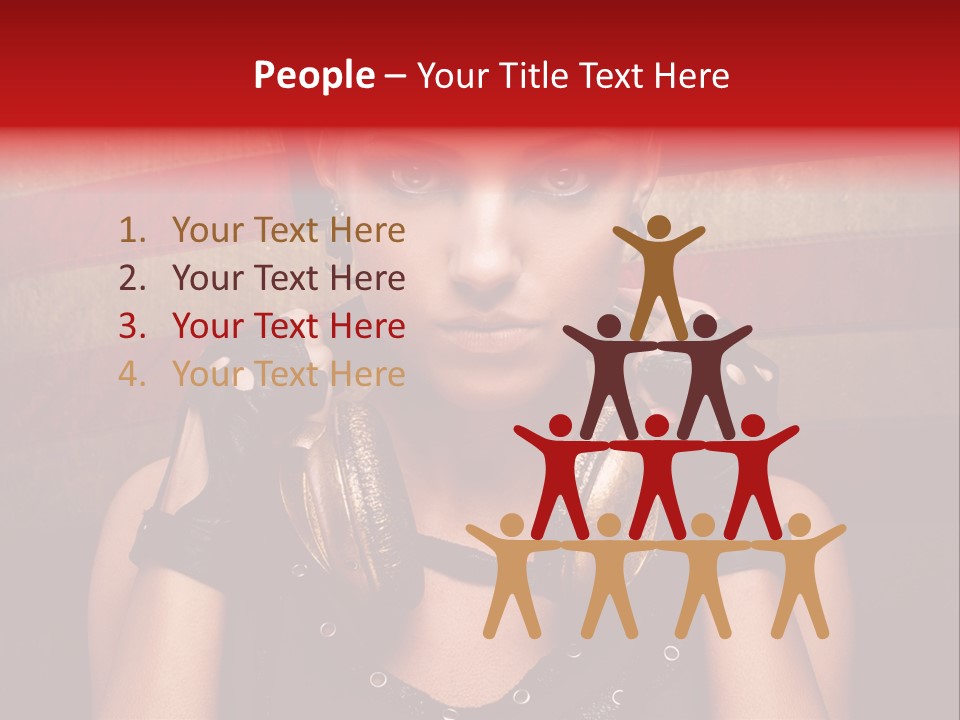 Attractive Headphone Grunge PowerPoint Template