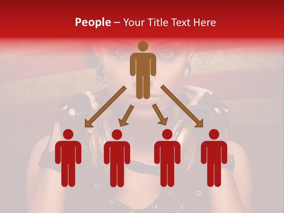 Attractive Headphone Grunge PowerPoint Template