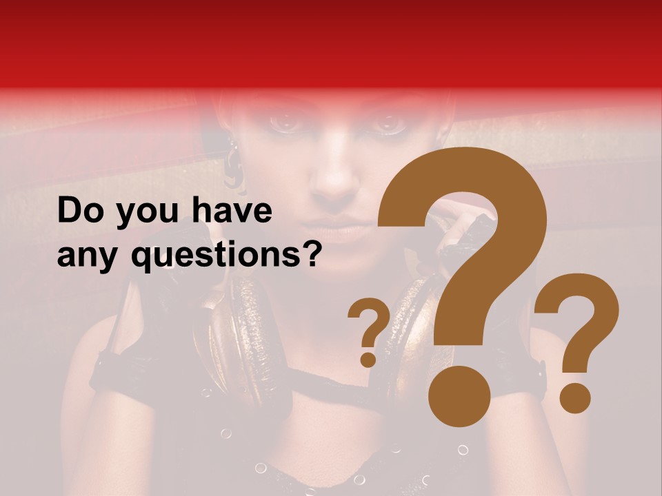 Attractive Headphone Grunge PowerPoint Template