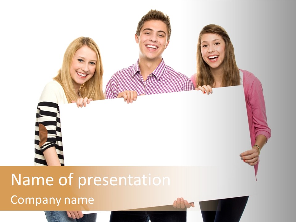 Friend Woman Fun PowerPoint Template