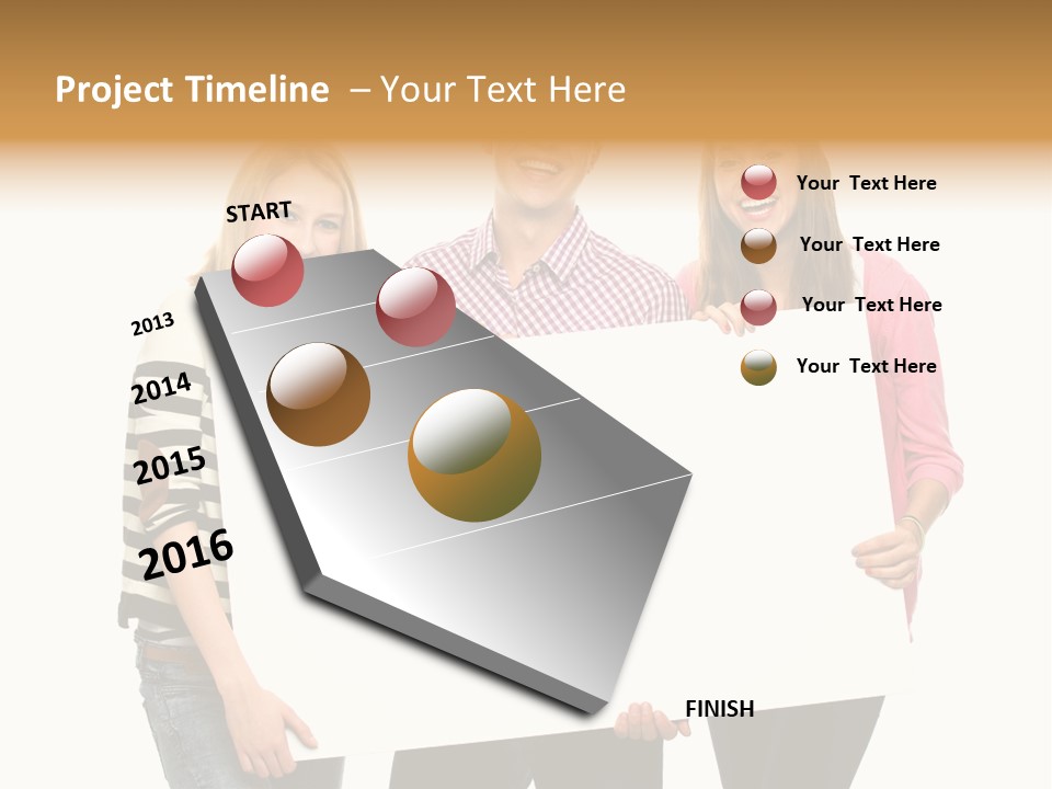 Friend Woman Fun PowerPoint Template