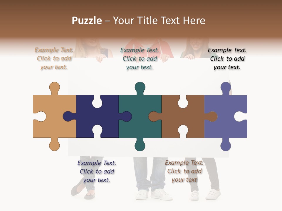 Girl Happy Blank PowerPoint Template