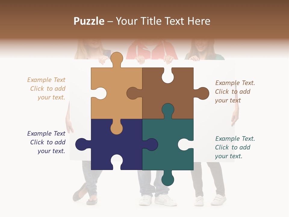 Girl Happy Blank PowerPoint Template