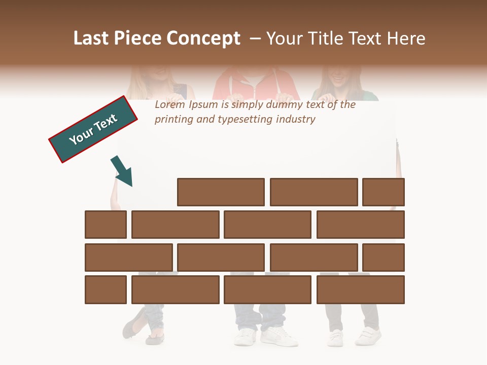 Girl Happy Blank PowerPoint Template