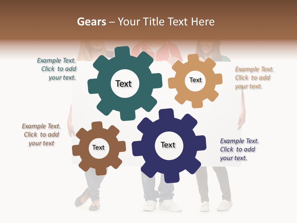 Girl Happy Blank PowerPoint Template