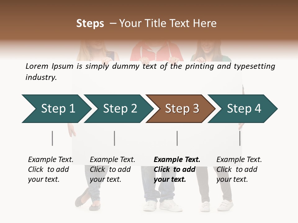 Girl Happy Blank PowerPoint Template