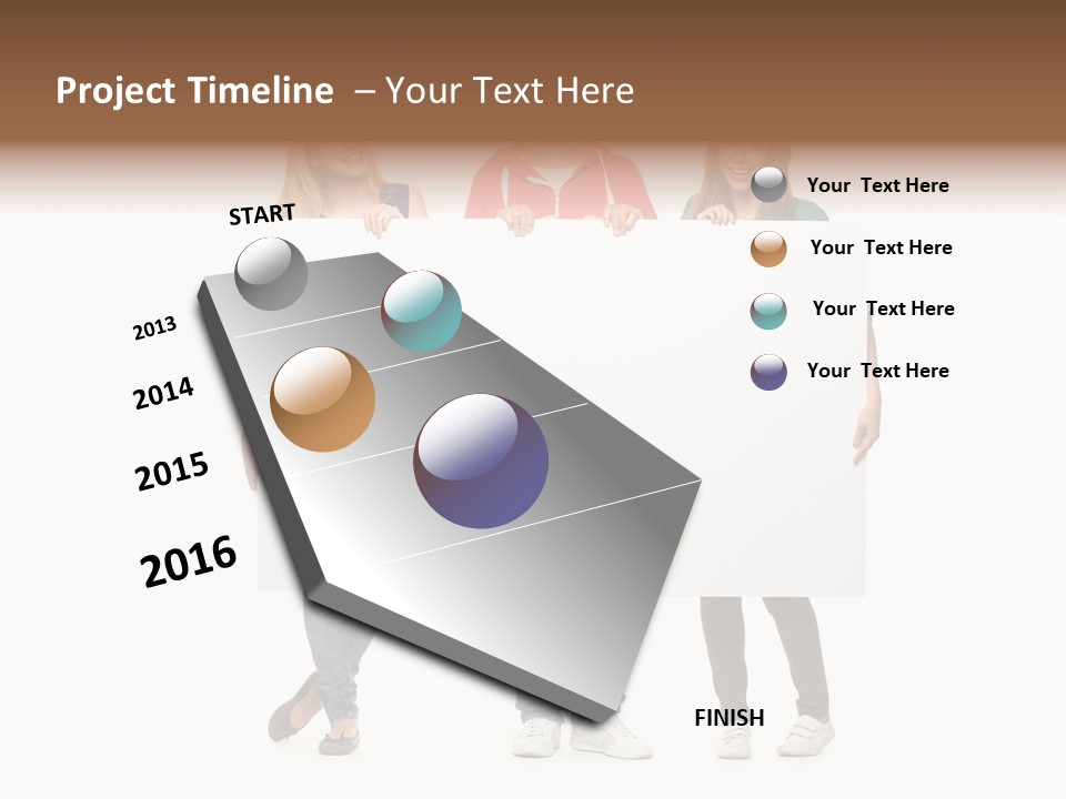 Girl Happy Blank PowerPoint Template