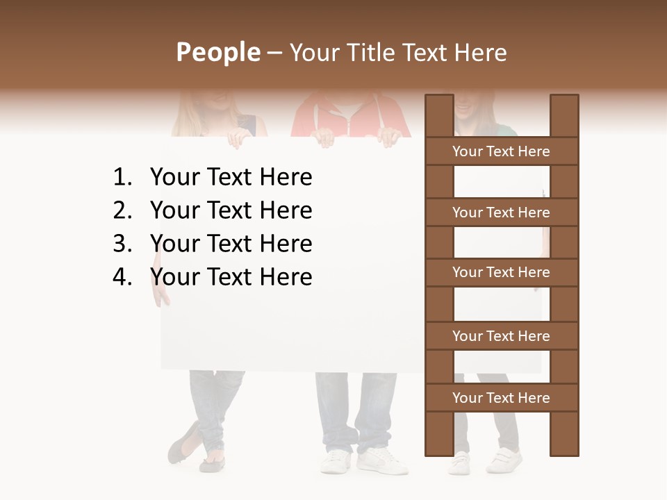 Girl Happy Blank PowerPoint Template